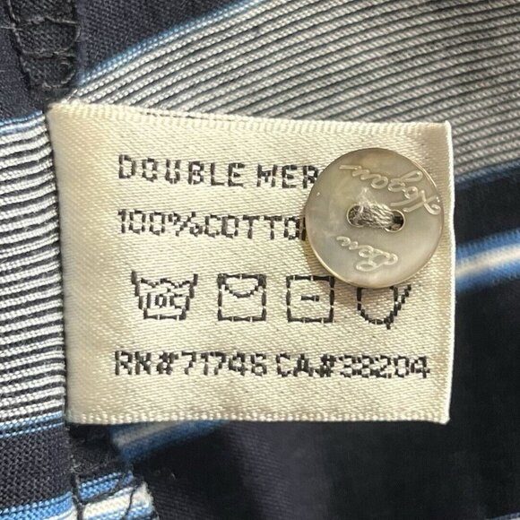 Ben Hogan Golf Polo Shirt Mens Large Blue Gray Striped - Picture 6 of 7